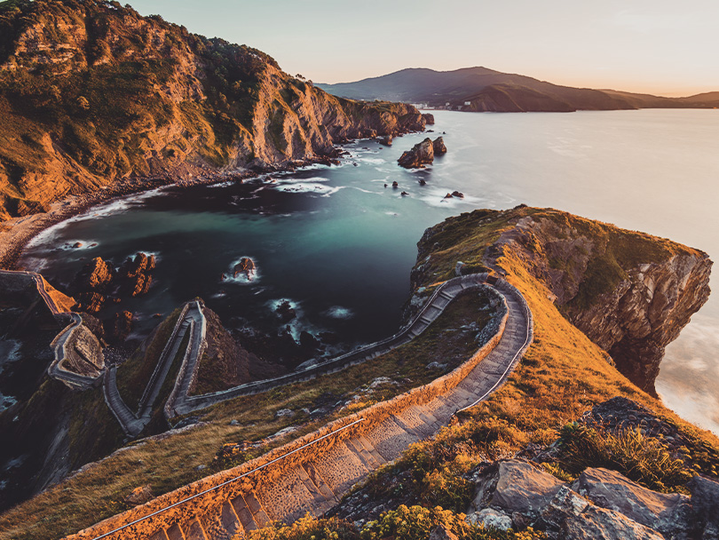 Path to San Juan de Gaztelugatxe, Basque Country, Spain